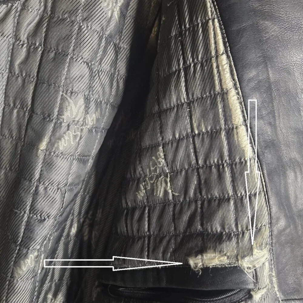 Al Wissam Men’s Embossed Genuine Leather Bomber Jacket Big & Tall, Tribal Design - Picture 8 of 15